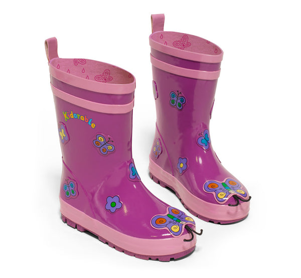Butterfly rain boots girl  in Lincolnwood